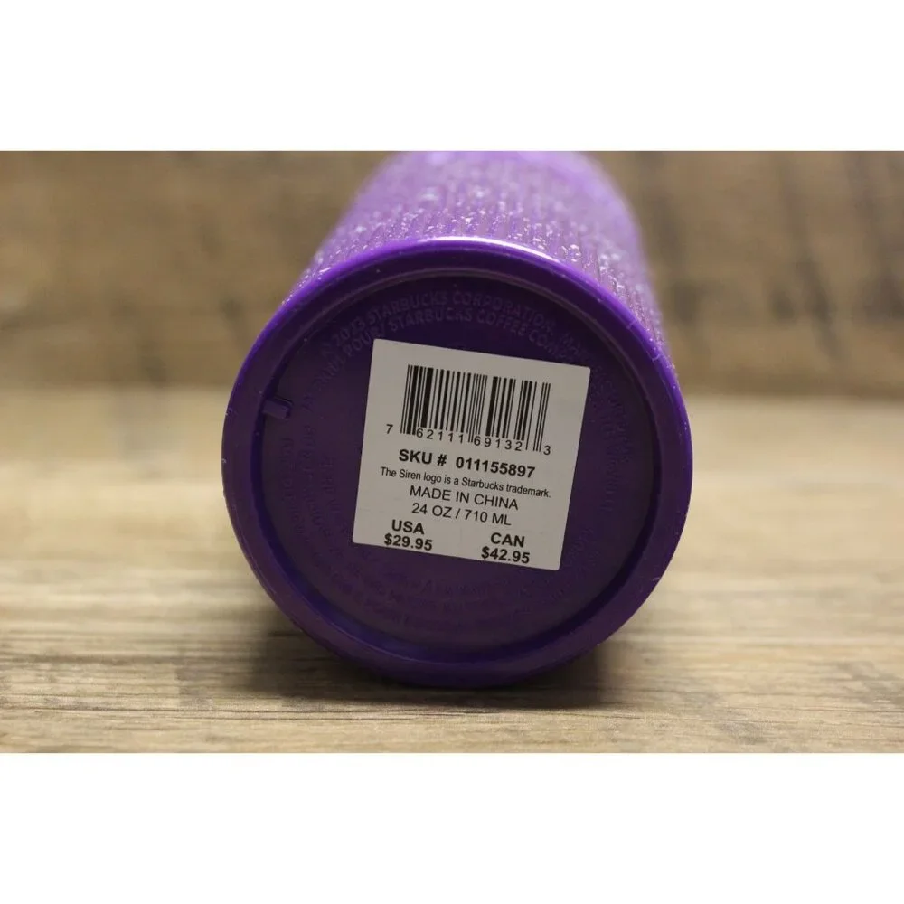 Starbucks 2024 Fall‎ Halloween purple splatter glow in dark 24oz venti tumbler